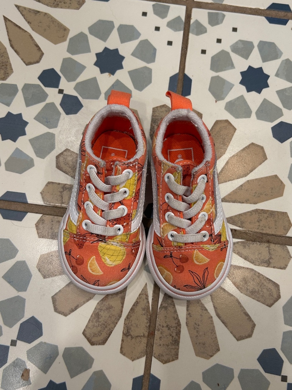Baby Vans Orange Fruit Print